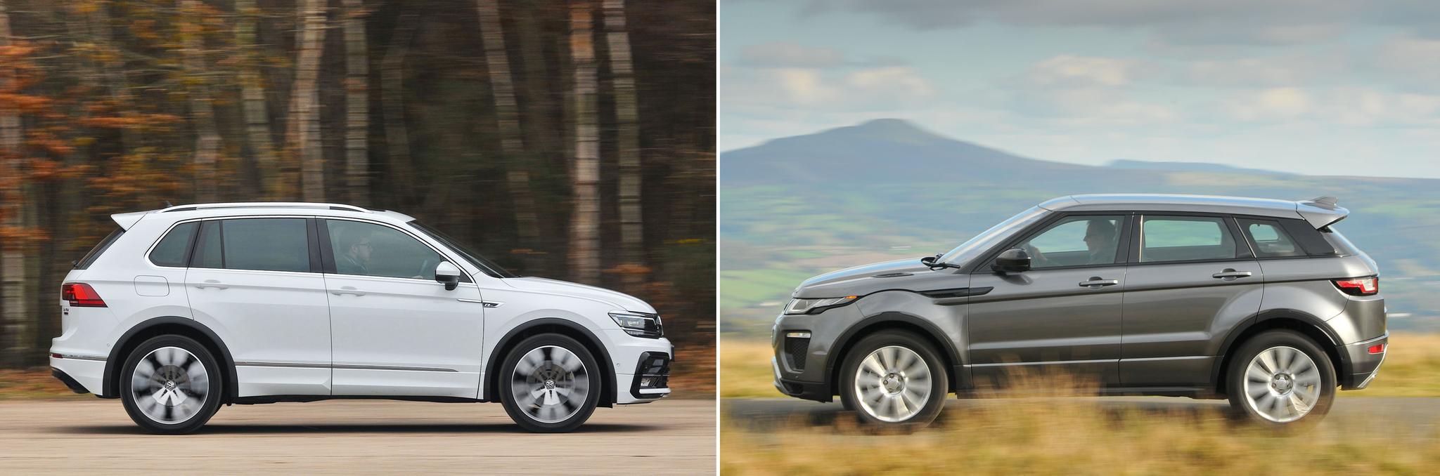 New Volkswagen Tiguan vs used Range Rover Evoque: which is best? New Volkswagen Tiguan vs used Range Rover Evoque: which is best?