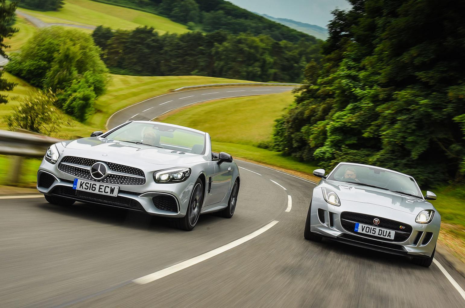 Jaguar F-Type Convertible vs Mercedes SL Jaguar F-Type Convertible vs Mercedes SL
