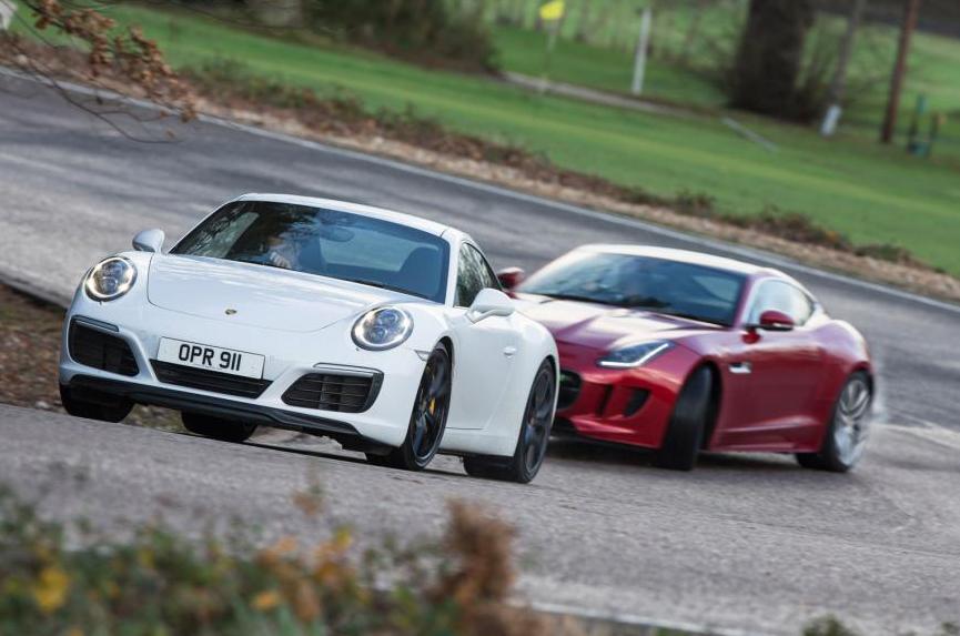 Porsche 911 Carrera S vs Jaguar F-Type R Coupe Porsche 911 Carrera S vs Jaguar F-Type R Coupe