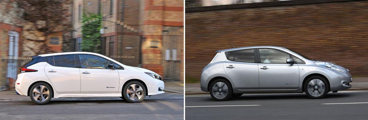 Resultado de imagem para Nissan Leaf new vs old